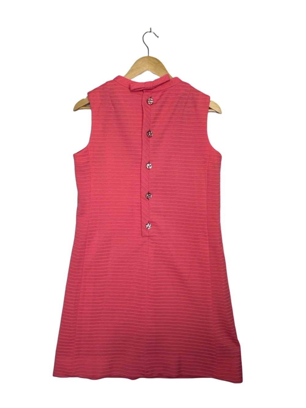 STACY AMES Vintage Bright Pink Sleeveless Shift Dress